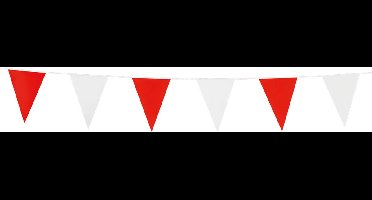 3x Mini Vlaggenlijn Rood / Wit 3 meter - Verjaardag Feest Party Festival Poolparty Decoratie