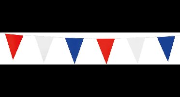 Mini Vlaggenlijn Rood / Wit / Blauw 3 meter - Verjaardag Feest Party Festival Poolparty Decoratie