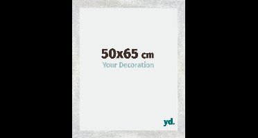 Your Decoration - Fotolijst 50x65 cm - MDF - Zilver Glanzend Vintage - Mura