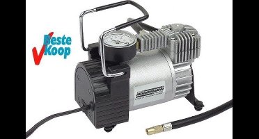 Brüder Mannesmann 01790 Compacte Compressor - 10 Bar - 12 Volt - in handige draagzak - Manometer - 2 jaar garantie
