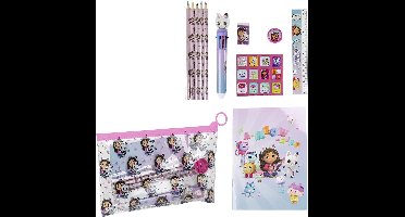 Gabby's Poppenhuis Etui met Inhoud Kleuren Pen Liniaal Puntenslijper