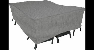 Eurotrail Waterdichte Hoes Voor Tuintafel met Stoelen, Zitgroep Hoes, Cantonic 225x175x100cm, Grijs