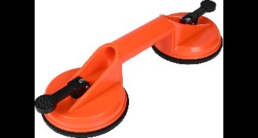 Benson Dubbele zuignaphouder - 50 kg draagkracht - Ø 115 mm - oranje
