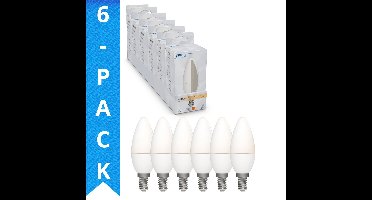 LED's Light E14 LED Kaarslamp - 470 lm - Warm wit licht - 6 lampen - Kaars lamp - Kaarslampjes