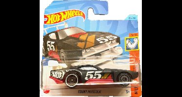 HOT WHEEL COUNT MUSCULA 55 BLACK/RED 100/250 HW MUSCLE MANIA 3/10 1:64