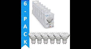 LED's Light GU10 LED Spotjes - 4W vervangt 50W - 345 lm - Koud wit - 6PACK - Ledlamp