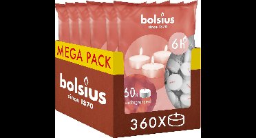 Bolsius - 360 Duurzamere Waxinelichtjes - Theelichtjes - Wit - 6 branduren