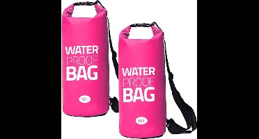 Eurocatch - Waterdichte - Dry Bag - Duffel Bag - Waterdichte Tas - Roze - 10 liter - 2 Stuks