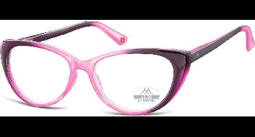 Montana Eyewear MR64D Leesbril vlindermontuur +2.00 - Paars