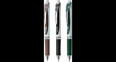 Pentel - EnerGel RTX Retractable Liquid Gel Pens 0.7mm 3 stuks - Camouflage Expressions - BL77CAMBP3M