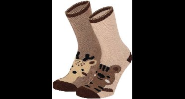 Apollo - Huissokken - Antislip - Dieren - Grijs - Maat 31/34