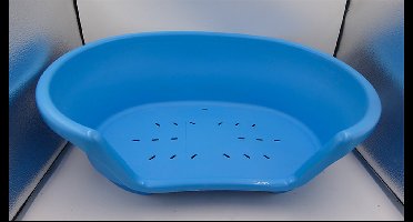 Savic Plastiek hondenmand Cosy air art nr 3251 lichtblauw 45 cm met ventilatie gaten in bodem, antislipvoetjes, makkelijk te onderhouden . Kussen kan gecombineerd worden volgens eigen smaak.