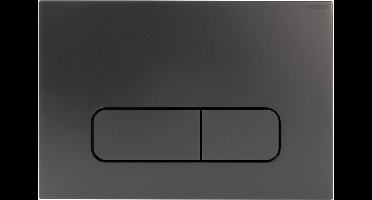 RAYBRO Mocha 65 - Gun Metal - bedieningsplaat - druktoets wc - bedieningspaneel - Universeel - Geberit Delta inbouwreservoir (UP100) - Geberit Sigma (UP320 en UP300) - Rapotec - REZI, Kronenbach - JomoTech.