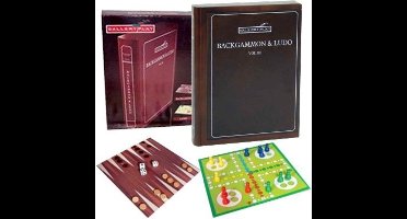 Backgammon Ludo spel in houten box