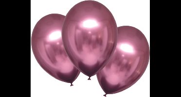 RIETHMULLER - 6 satijnroze latex ballonnen 28 cm
