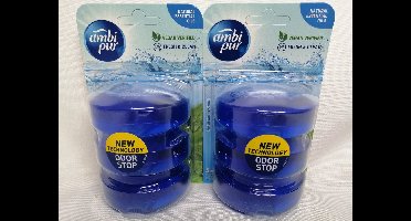 Ambi Pur - Fresh Water & Mint - 5 in 1 - Toiletblok - Toiletverfrisser - Navulling - Voordeel Set 6 stuks