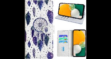 Hoesje geschikt voor Samsung Galaxy A13 5G Bookcase met dromenvanger print