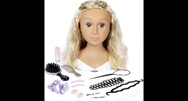Smoby - My Beauty Blond Styling Head - Kaphoofd - Kapper - Educatief
