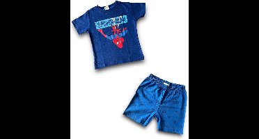 Spiderman - shortama - pyjama - blauw - maat 92