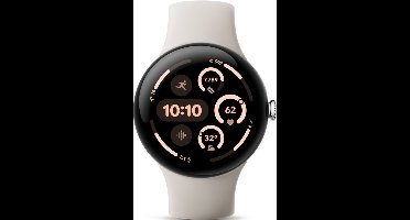 Google Pixel Watch 3 - Smartwatch - 45mm - Zilver/Wit