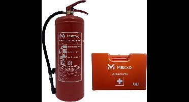 Schuimblusser 6 liter AB & BHV verbandkoffer - Mexxo veiligheidsset - Met bevestigingsmiddelen - Mexxo