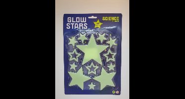Sterren Glow In The Dark Set - 13 Stuks - Muurstickers - Science Explorer - Plafondstickers - Stickers - Lichtgevende Stickers - Kinderkamer Versiering - Muurstickers - Stickers Kinderkamer - Jongens - Meiden - Kinderen -- Licht Versiering - Assorti