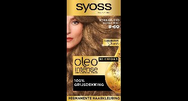 Syoss Oleo Intense 8-60 Haarverf - Honing Blond - Permanente Haarkleuring - Ammoniakvrij - Met Voedende Oliën - 100% Grijsdekking - Langdurige Kleur - 1 stuk