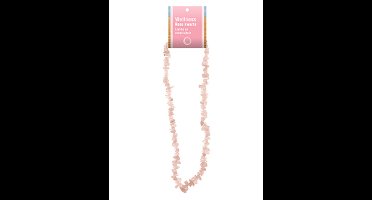 Roze kwarts splitketting + kaart