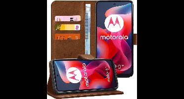 Hoesje geschikt voor Motorola Moto G24 - Portemonnee Book Case Bruin