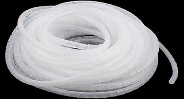 Flexibele Spiraal Kabelslang 16mm Wit 5 Meter Lang