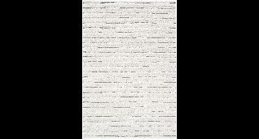 Rugsman Kyoto 014.0008.6181 Vloerkleed - 160 x 230 cm - Ivoor - Rechthoekig - Polyester - Woonkamer - Strepen - Shaggy - Hoogpolig, Scandinavisch, Modern