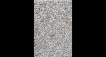 Rugsman Kyoto 014.0005.6292 Vloerkleed - 240 x 340 cm - Ivoor - Rechthoekig - Polyester - Woonkamer - Geometrisch - Shaggy - Hoogpolig, Boho, Modern