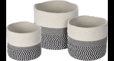 Opbergmand van katoen, 3 stuks
