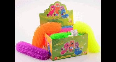 12 pluizige worm 33 cm in display 24298