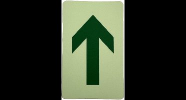 Zelfklevend lichtgevende vloertape - Evacuatie pictogram rechthoek - Reflecterend tape nooduitgang