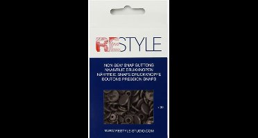 Naaivrije plastic drukknopen 12,4 mm, 30 stuks