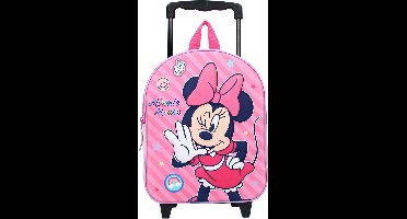 Minnie Mouse Fashion Besties Trolley Rugzak 3D - Roze - 9,2L