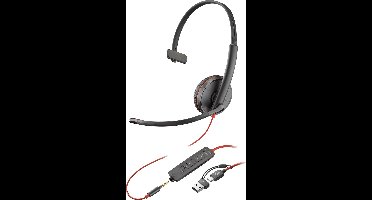 HP Poly Blackwire C3215 – Over-ear headset – Mono – Zwart