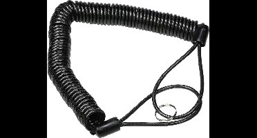 Stahlex Staalkabel met lussen - 5 meter x 4 millimeter - geplastificeerd - kabelslot - terraskabel