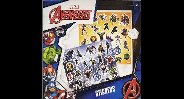 Marvel Avengers - Stickerblokje - 10x10cm - 12 vellen in verschillende stijlen - mini stickers - knutselen
