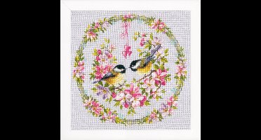 Telpakket kit Mezen in bloemenkrans - Vervaco - PN-0169582