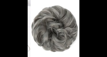 New Age Devi - Curly Haar Wrap Extension Grijs |Haarstukje | hair extensions clip in | hair clip in extensions | hair extensions clip in Gray# Gray| extensions curly | haar wrap | hairextensions | extensions | haar extensions | flip in Messy Bun| Scr