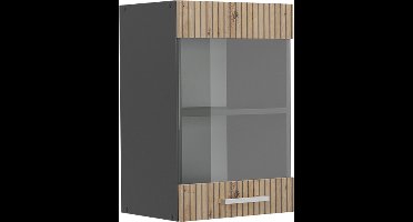 Vicco R-Line Glazen keukenkast – 40 cm Artisanaal eiken