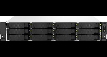 QNAP TS-1264U-RP NAS Rack (2U) Ethernet LAN Aluminium, Zwart