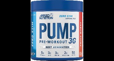 Applied Nutrition - Pump 3G ZERO STIM Pre-Workout (Fruit Burst - 375 gram) - Suikervrij