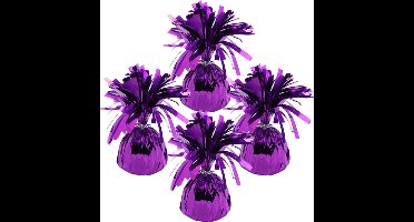 Haza Ballon gewichtjes - 8x - paars - 170 gram - gewichtjes voor helium ballontrosjes