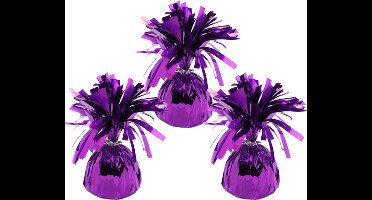 Haza Ballon gewichtjes - 3x - paars - 170 gram - gewichtjes voor helium ballontrosjes
