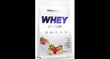 AllNutrition | Whey protein | Strawberry/Banana | 908gr 30 servings | Eiwitshake | Proteïne shake | Eiwitten | Whey Proteïne | Supplement | Concentraat | Nutriworld