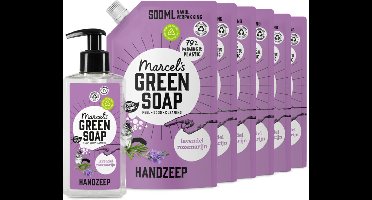 Marcel's Green Soap Handzeep Lavendel & Rozemarijn 250 ml + 6 Navullingen Pakket