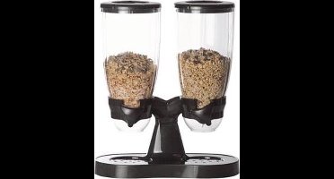 Cornflakesdispenser Metal Look - Zwart2500ml Per Dispenser